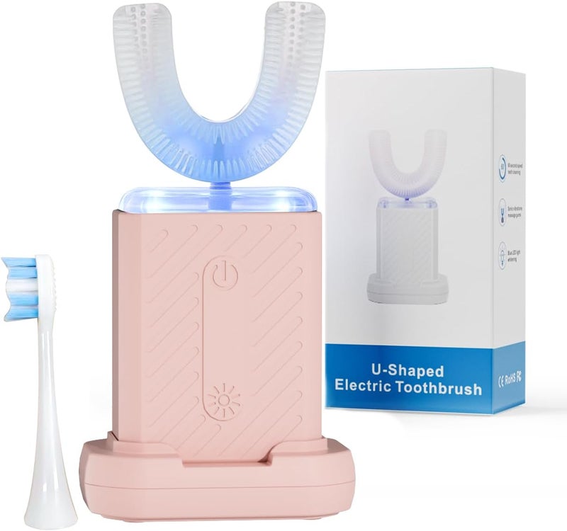 COOBOS U-Shaped Electric Toothbrush for Adults, Electric Toothbrush with 360° Automatic Cleaning, Travel-Friendly Oral Care Kit with IPX7 Waterproof - Image 1